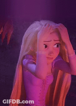 Rapunzel Tangled Eyes Closed Hands On Hair GIF