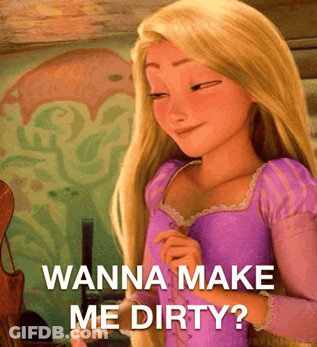 Rapunzel Tangled Purple Dress Wanna Make Me Dirty GIF