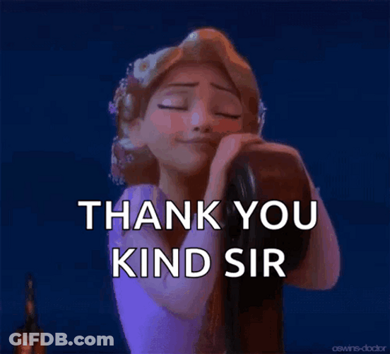 Rapunzel Thank You Kind Sir GIF