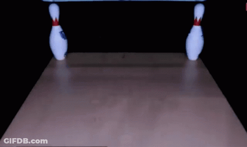 Rare Bowling Pin Strike GIF