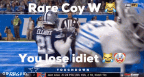 Rare Coy You Lose Idiot Football Screen GIF