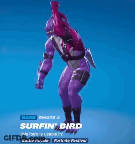 Rare Emote 2 Surfin ' Bird Is Usable In Battle Royale GIF