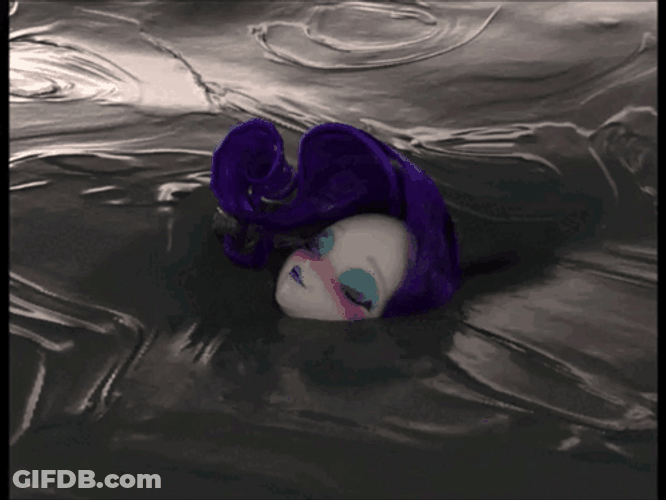 Rarity Sinking On Quicksand GIF