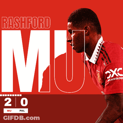 Rashford MU Ad Man In Red Jersey GIF