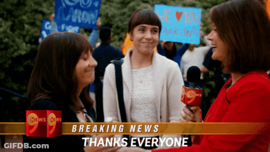 Rashida Jones Saying Thank You All GIF