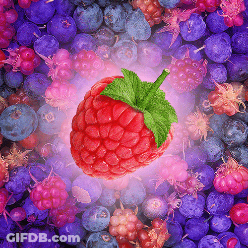 Raspberry And Cherry Art GIF