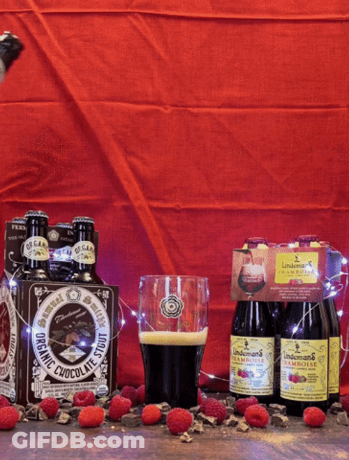 Raspberry Beer Cheers GIF