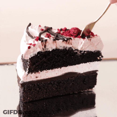 Raspberry Black Forest Cake Chocolate GIF