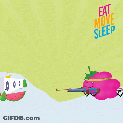 Raspberry Cartoon Shooting GIF