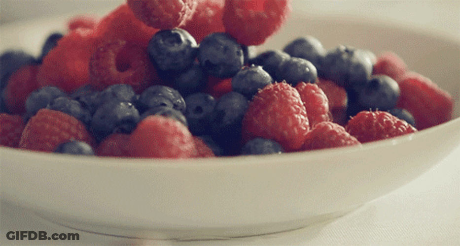 Raspberry Fruit Salad Food GIF