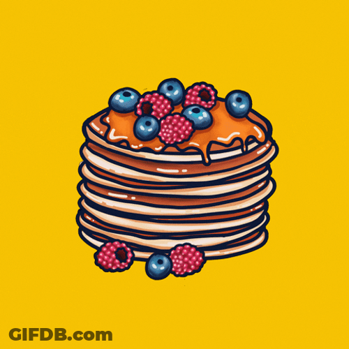 Raspberry Hot Cake Breakfast GIF