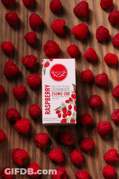 Raspberry Real Fruit Gummies GIF