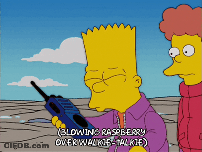Raspberry Surprised Bart Simpson GIF