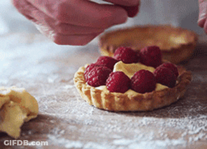 Raspberry Tart Topper GIF