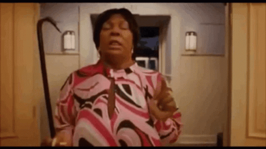 Rasputia Holding Crowbar Trying To Calm Down GIF