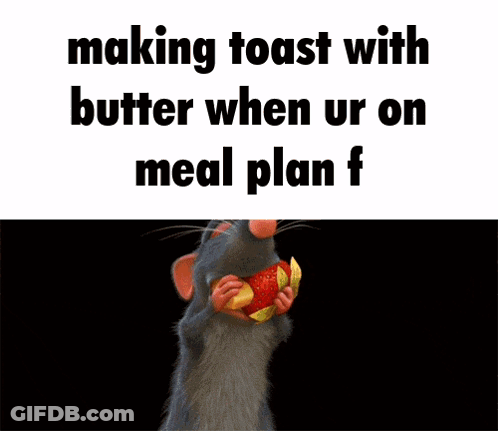 Rat Eating Strawberry Making Toast With Butter When Ur On Meal Plan GIF