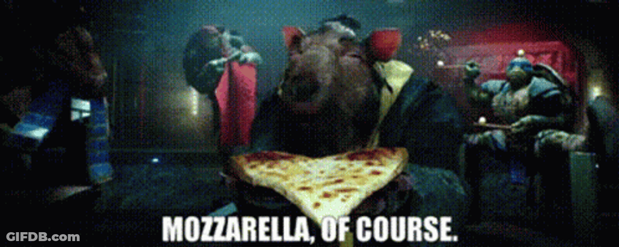 Rat Smelling Mozzarella Pizza GIF