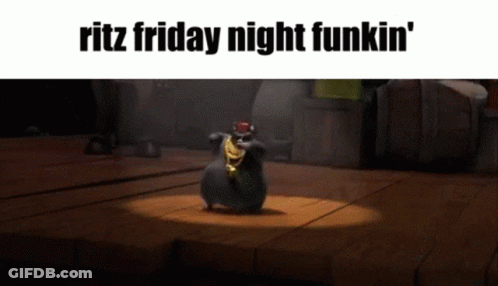 Rat With Gold Chain Dancing On Wooden Floor GIF