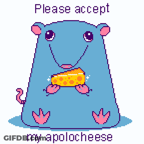 Rat With Pizza For Peace Offering GIF