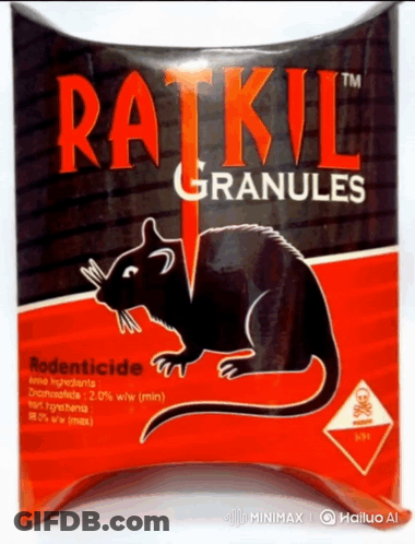 Ratkill Granules Package With Rat GIF