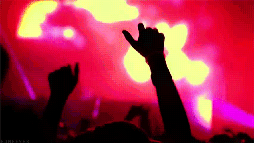 Rave Party Hand Silhouette GIF