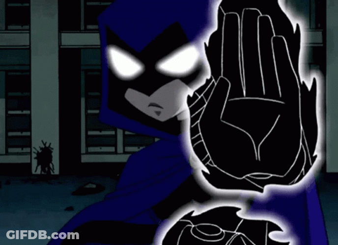 Raven Black Power Hand GIF