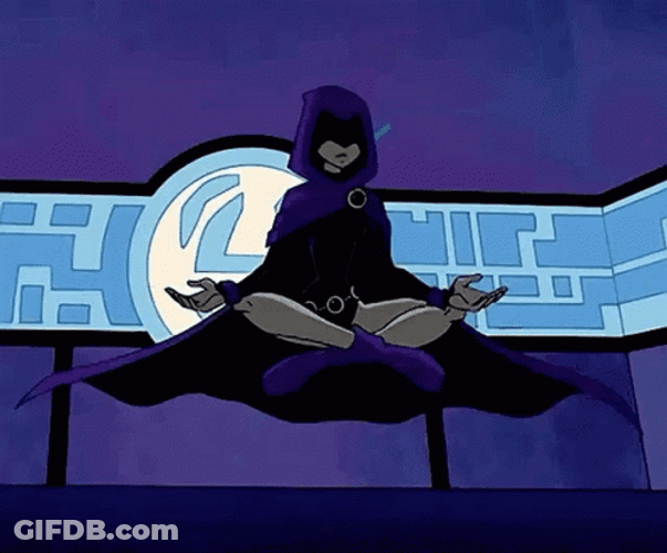 Raven Levitating Meditation GIF