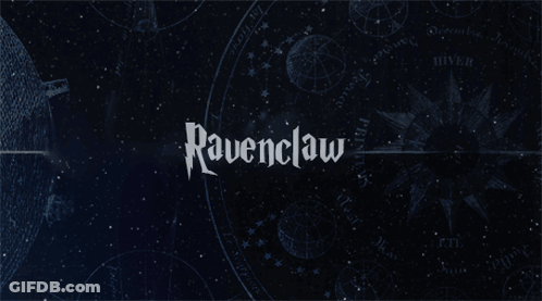 Ravenclaw Logo On Dark Background With Stars GIF