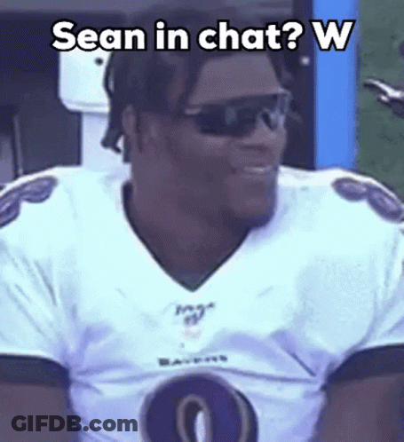 Ravens Football Player In Sunglasses And White Jersey GIF