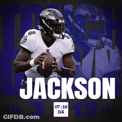 Ravens Football Player Jackson Holding Football GIF