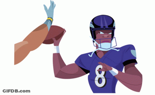 Ravens Football Player Throwing Football GIF