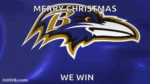 Ravens Logo Merry Christmas We Win GIF
