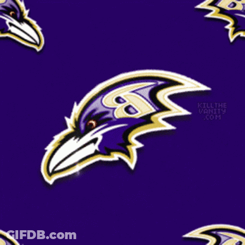 Ravens Logo Purple Background Killthevanity.com GIF