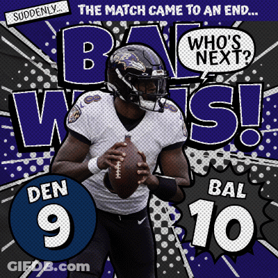 Ravens Player Holding Football Purple Background Came To An End GIF