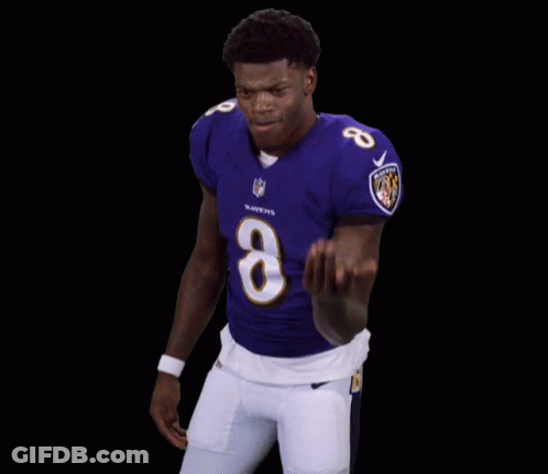 Ravens Player In Purple Jersey Number 8 GIF