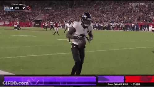 Ravens Vs Buccaneers Football Game On ESPN GIF