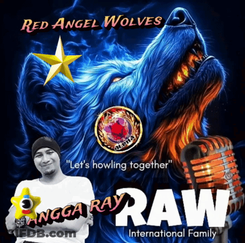 Raw International Family Poster With Blue Wolf GIF
