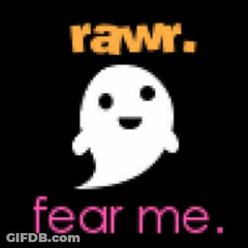 Rawr Adorable Ghost Animation GIF