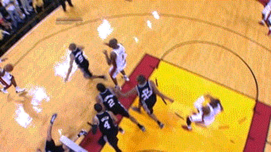Ray Allen Goal Ariel View GIF