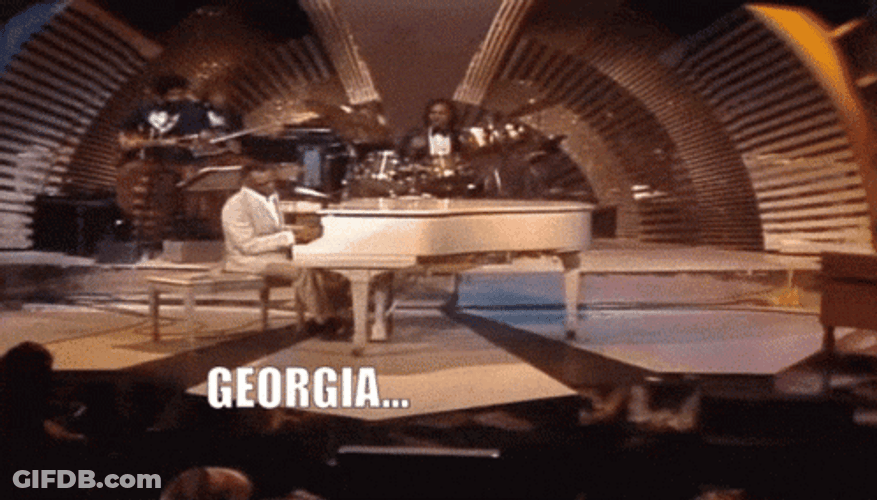 Ray Charles Singing Georgia GIF