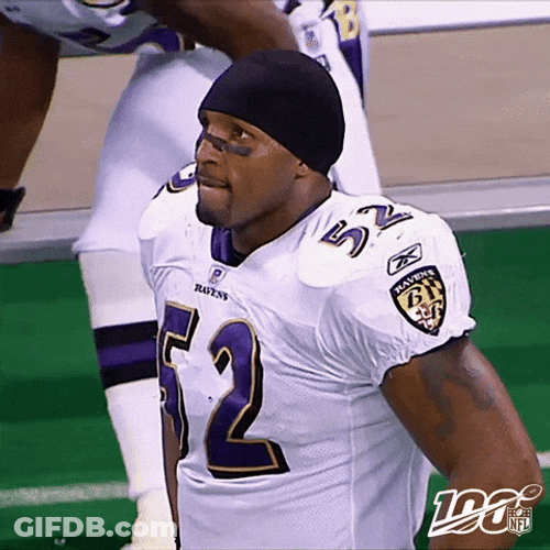 Ray Lewis Kneeling Down GIF