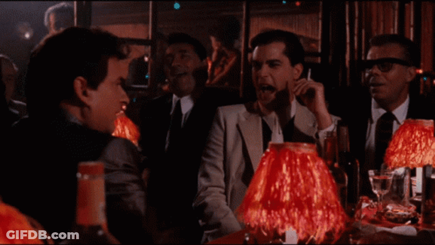 Ray Liotta Chuckling With The Gang GIF