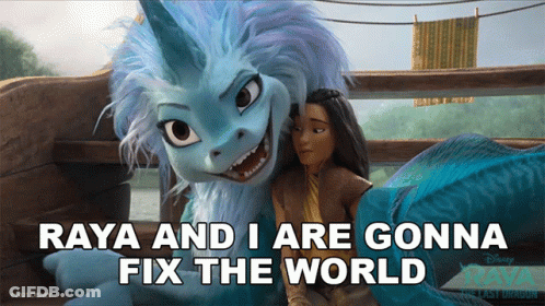 Raya And The Last Dragon Girl And Dragon GIF