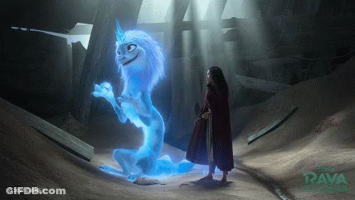 Raya The Last Dragon Girl And Dragon GIF