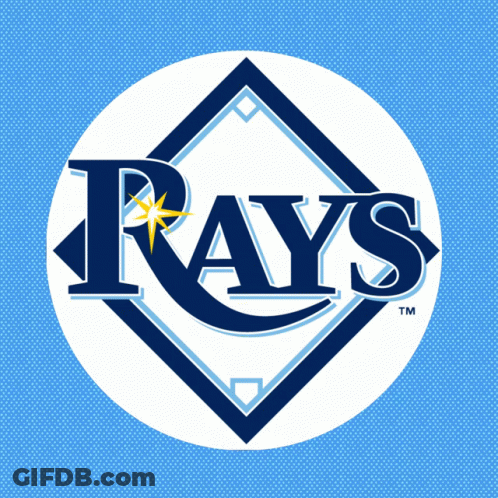Rays Logo Blue Background Diamond GIF
