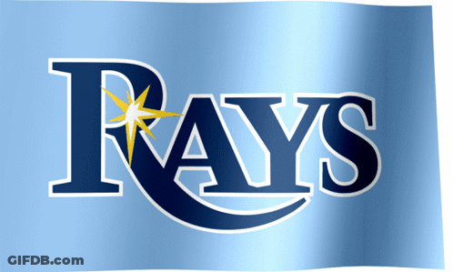 Rays Logo On Blue With Star GIF