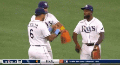 Rays Player Number 6 Talking To Another Player GIF