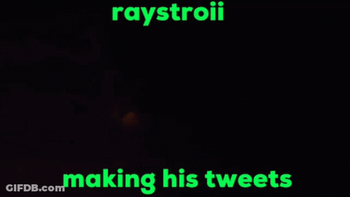 Raystroii Making Tweets In Green Letters GIF