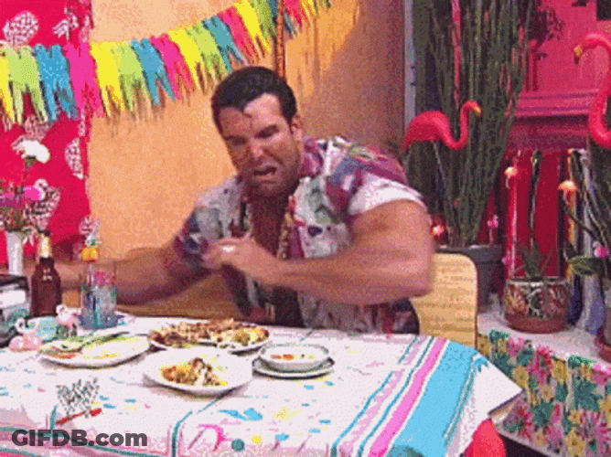 Razor Ramon Throwing The Plates GIF
