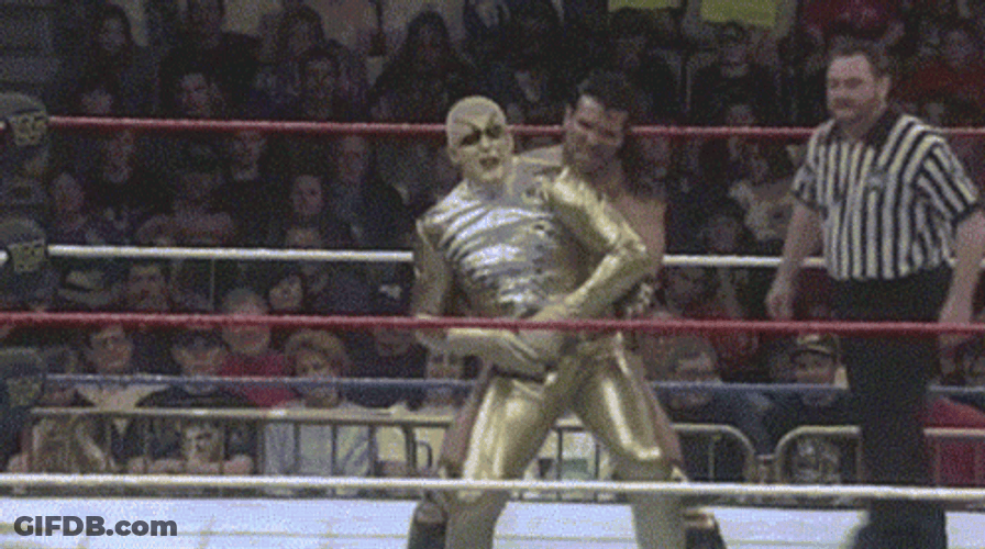 Razor Ramon Wrestle Against Goldust GIF
